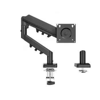 Monitora roka TRACER Pivot Master TRAUCH47659 — regulējams augstums, slīpums/rotācija, VESA 100×100, līdz 9 kg, 13–32 collu ekrāniem, galda stiprinājums, melna