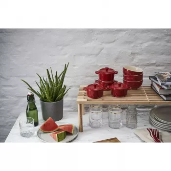 Staub Mini Cocotte Round, 4 gab. - 200 ml, Sarkana