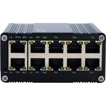 Nepārvaldīts PoE slēdzis Exsys EX-62025POE 10 portu Gigabit, 802.3af/at PoE atbalsts
