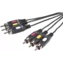 SpeaKa Professional SP-7869868 Kompozīta video kabelis 10 m 3 x RCA Melns