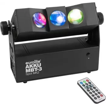 Prožektors EUROLITE AKKU MBT-3 Spot MK2, ar bateriju, 3W LED