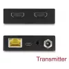 HDMI pagarinātājs DELOCK 65955 — raidītājs un uztvērējs, Cat6/Cat6a, līdz 3840×2160, vadu, Micro-USB B barošana