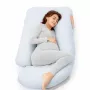 Momcozy PP101 U-veida grūtniecības spilvens, tumši pelēks velūrs