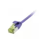 Patch kabelis RJ45, CAT6A 500MHz, 0,5m, ceriņu, U/FTP, tievs apaļš d=3,8mm, TPE/LSZH (Superflex), AWG32, ar Cat.7 izejas kabeli, Synergy 21 (S217392V3)