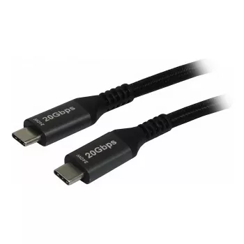 Synergy 21 USB-C kabelis St> 3.0m USB3.2 melns Tekstils 20G/5A 240W Gen 2x2 - Kabelis - Digitāls/Dati (S215315)