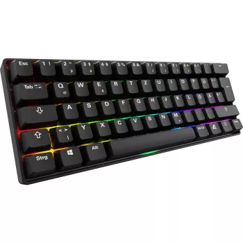 Sharkoon 100065630 tastatūra 60% vadu USB QWERTZ vācu melna