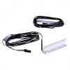 LED plauktu lampa cama meble 2LED zila, taisnstūra, virsmas montāža, caurspīdīga/melna
