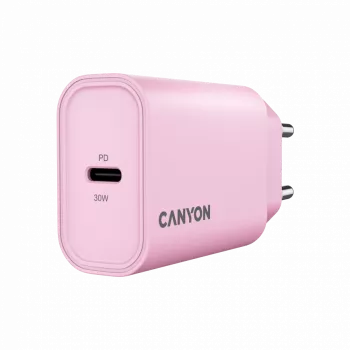CANYON lādētājs OnCharge 30CL Max Power 30W 1xPD EU Rozā