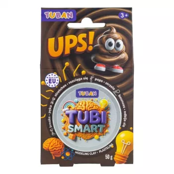 Māla modelēšanas masa TUBAN TUBI SMART – UPS! 50 g, brūna, bērniem, 95×35×165 mm