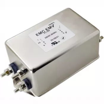 Akyga EN2020-20-S vienfāzes EMI filtrs, 20 A, 120-250 V AC, 50/60 Hz, M4 skrūvju spailes