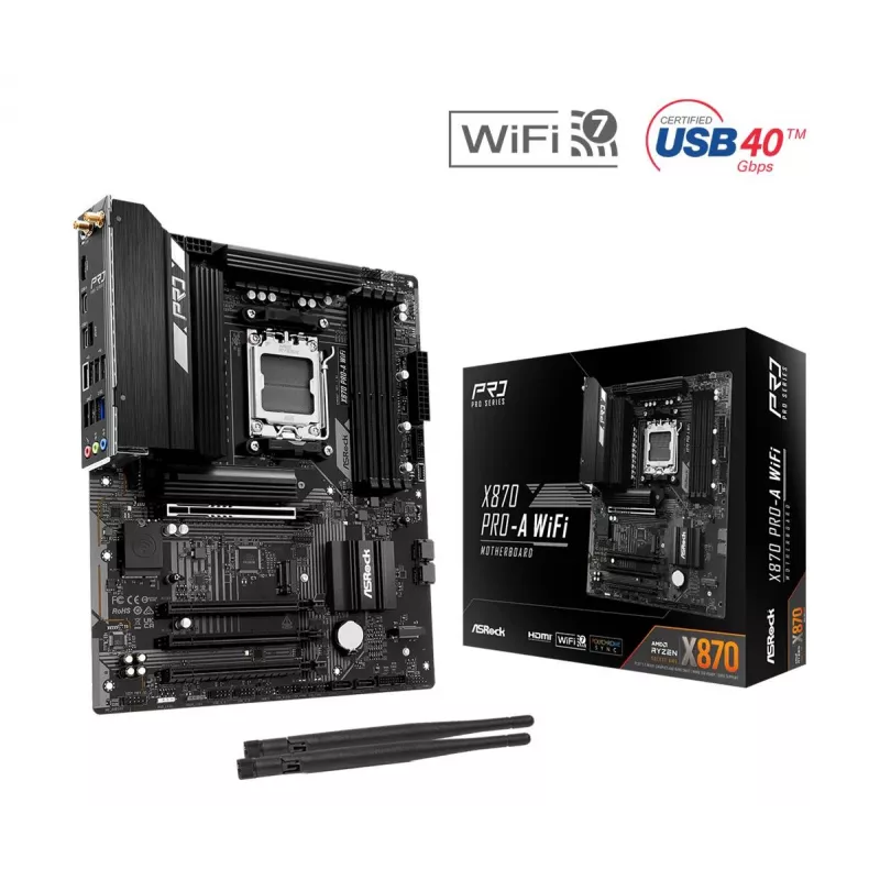ASRock X870 Pro-A WiFi AMD X870 AM5 ATX mātesplate