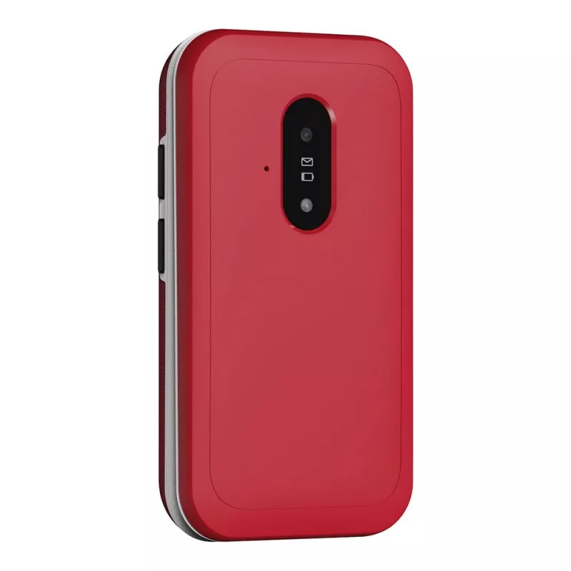 Doro Leva E22 saliekamais telefons, 2.8 collu (7.11 cm) ekrāns, Single SIM, 0.3 MP kamera, 1150 mAh, 127.8 g, Sarkans/Balts