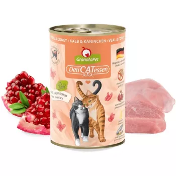 GRANATAPET DeliCATessen Teļa un truša slapjā barība kaķiem - 400g