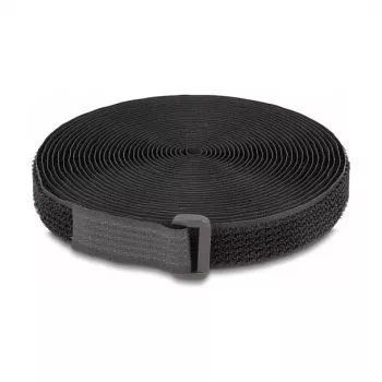 DeLOCK Līmlenta ar āķiem un cilpām 3m x 20mm melna Neilons