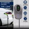 EV uzlādes stacija QOLTEC 52430 22 kW Wi‑Fi RFID 3‑fāžu, 32 A, Type 2, IP54