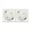Kontaktligzda CEE 7/3 DELOCK Easy 45 — 250 V, 16 A, 4000 W, balta, ABS/PC, 90×45×40 mm