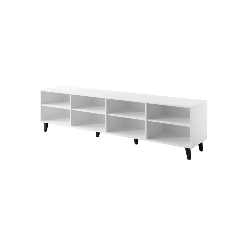RTV skapis FARO 200x42x52 balts matēts + ozols craft