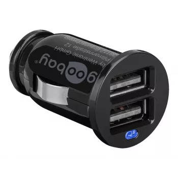 Wentronic 44177 - Auto lādētājs ar diviem USB portiem MP3, telefonam, viedtālrunim, planšetei