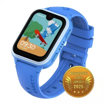 Viedpulkstenis Garett Kids Vibe Ai 4G zils — GPS izsekošana, ūdensizturīgs