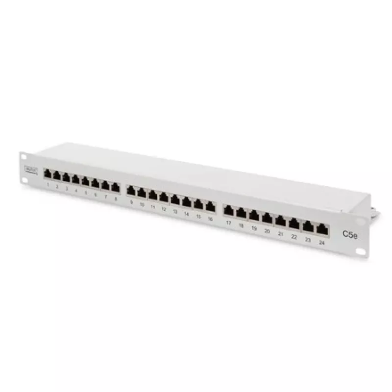 Digitus CAT 5e, Class D Patch Panel 24 portu, balts