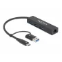 USB centrmezgls DeLOCK 64149 ar Gigabit Ethernet