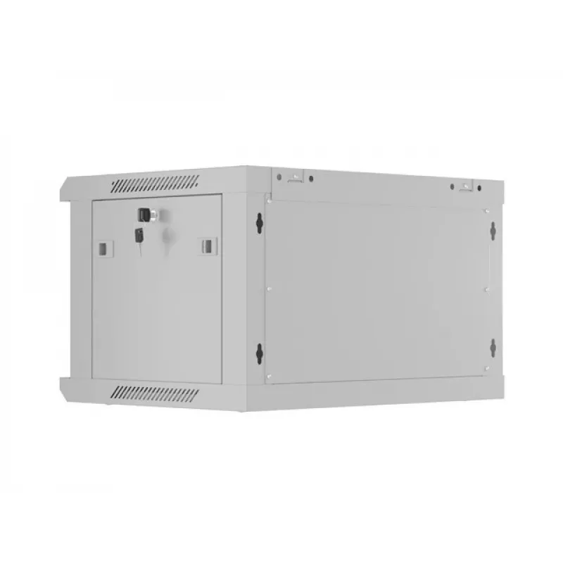 Lanberg sienas skapis 19 inch 6U 600x450 mm, pelēks, perforētas durvis