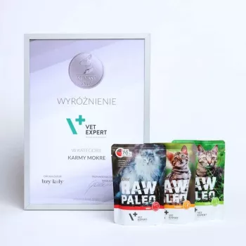 Slapjā barība kaķiem VETEXPERT RAW PALEO Adult Sterilised Game 100 g — brieža gaļa, bezgraudu, tendencei uz lieko svaru
