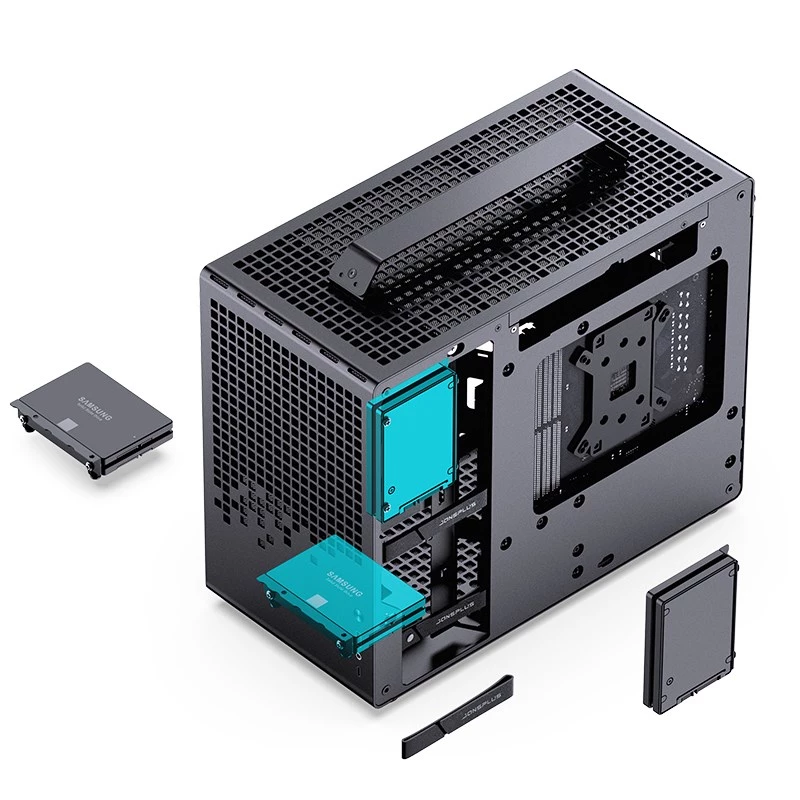 Jonsplus Z20 matx korpuss ar rokturi - melns