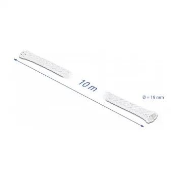 Pīts uzmavas apvalks DeLOCK 20805 10 m x 19 mm balts