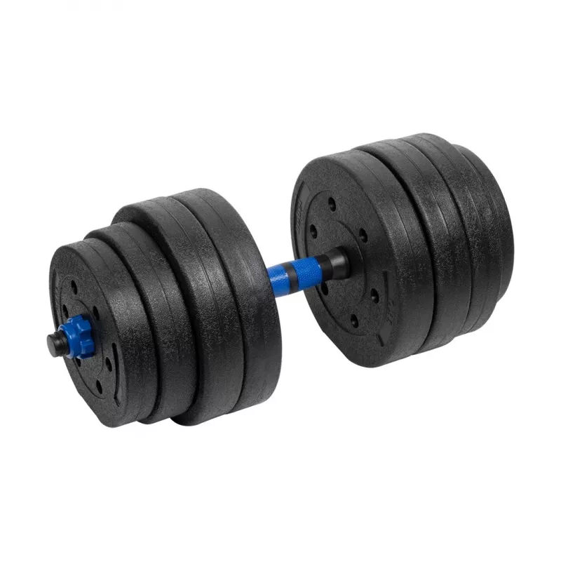 REBEL ACTIVE Regulējama bitumena hantele ar savienotāju 1x20kg