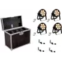 LED prožektors EUROLITE 4C-7 Silent Slim 4x ar USB QuickDMX - kompakts 4-galvu DMX gaismeklis