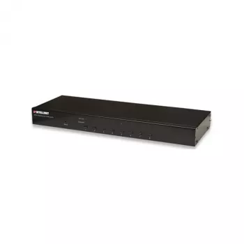 Intellinet 8-Portu Rackmontāžas KVM Slēdzis, Combo USB + PS/2, Ekrāna izvēlne, Kabeļi iekļauti (Euro 2-pin spraudnis)