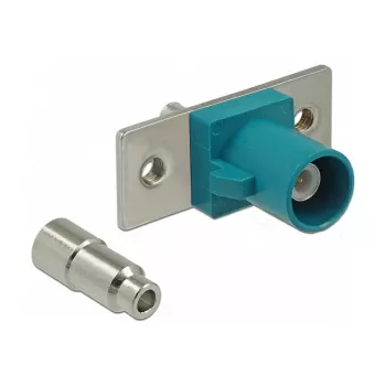 Koaksiālais savienotājs DELOCK 89826 — FAKRA Z vīrišķais, zeltīti kontakti, 21,2×24×7,5 mm