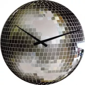 NeXtime klok 8801 Small Disco, Ø30 cm, sienas, sudraba