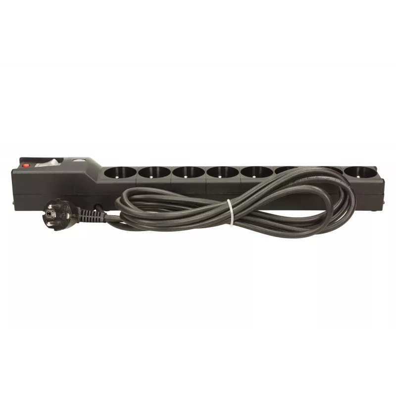 Lestar Lxa 816 Ga pārsprieguma aizsargs, 8 kontaktligzdas, 3m, melns