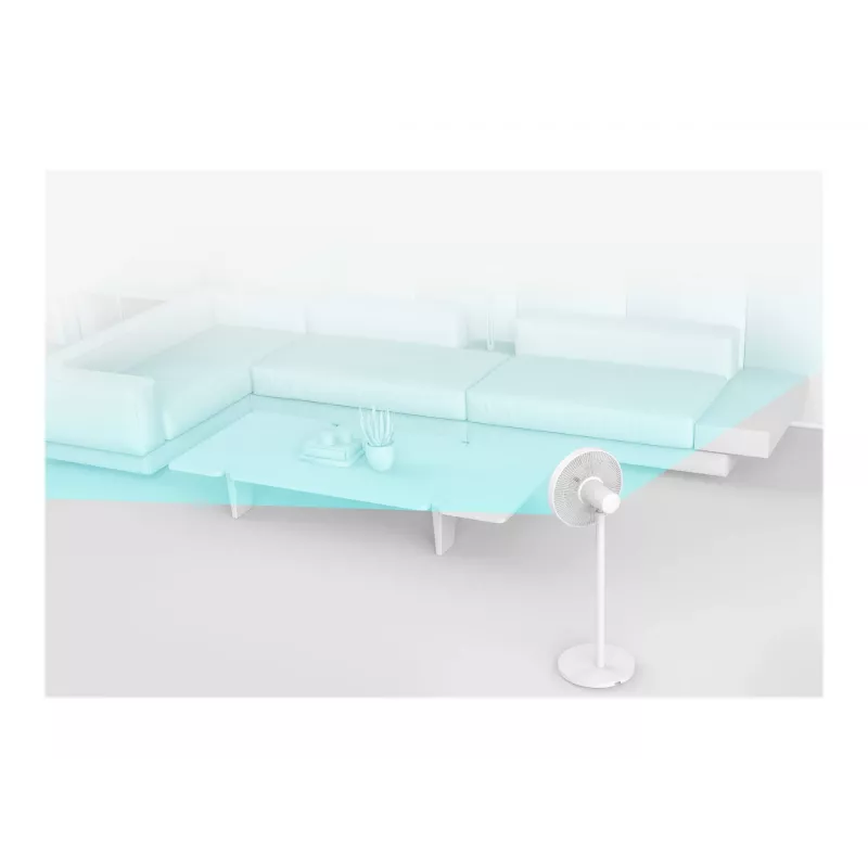 Xiaomi Mi Smart Standing Fan 2 — viedais stāvošais ventilators, balts, 15 W