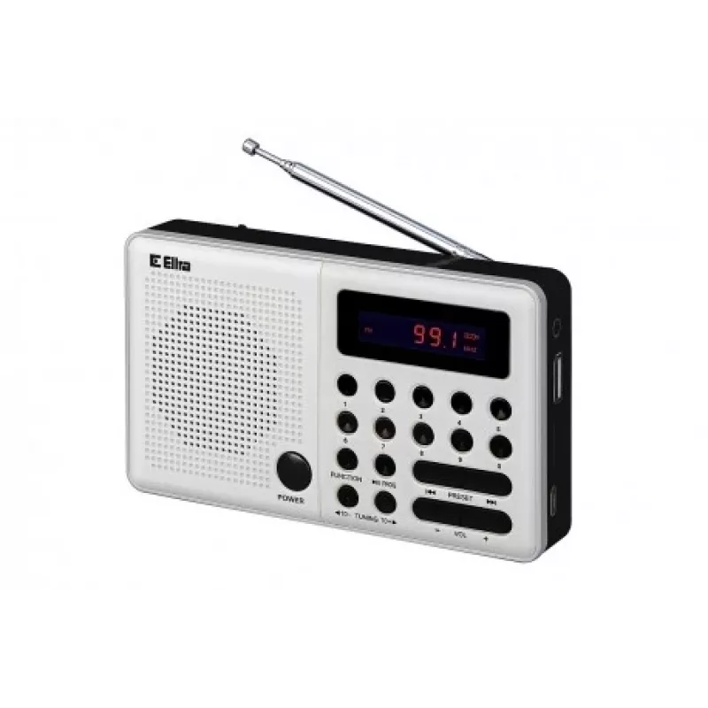 Eltra Radio Pliszka pārnēsājamais radio USB, FM balts