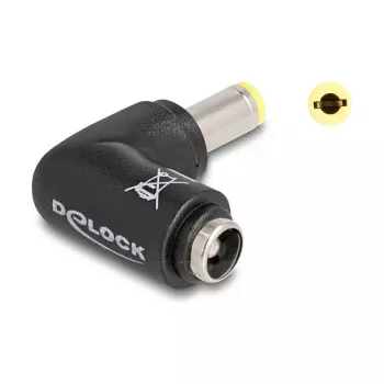 Vadu savienotājs DeLOCK 80795 DC 5.5 x 2.1 Melns Vīrietis/Sieviete