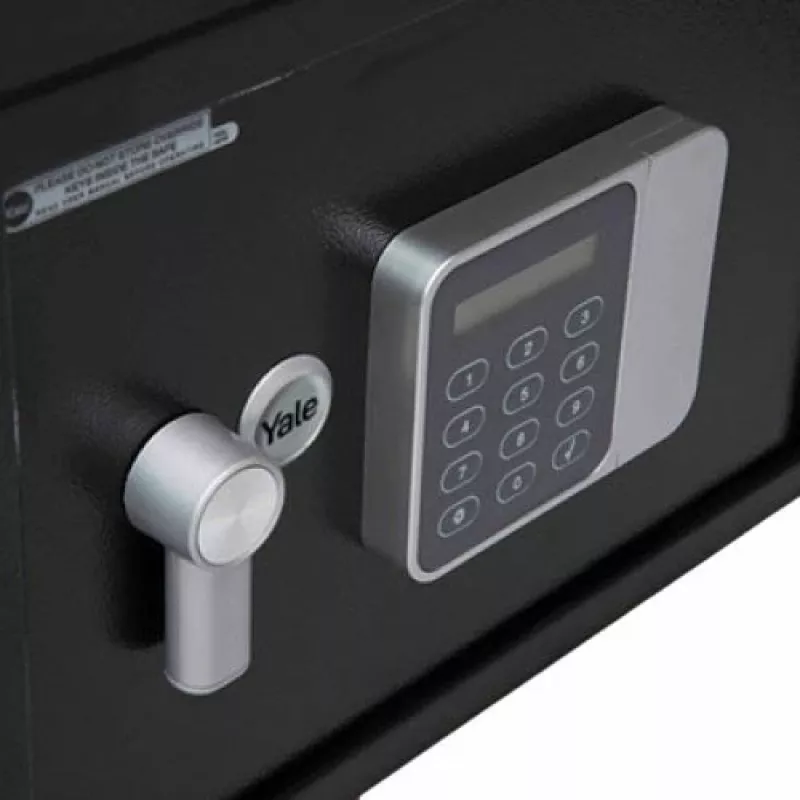 Brīvi stāvošs seifs Yale YSG/200/DB2 — tērauds, kombinācijas slēdzene, 8.6 L, 310×200×200 mm, melns