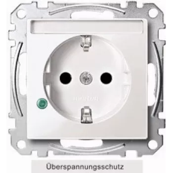 MERTEN SCHUKO kontaktligzda 16A MEG2305-0319 termoplasts polāri balta pārsprieguma aizsardzība MEG23