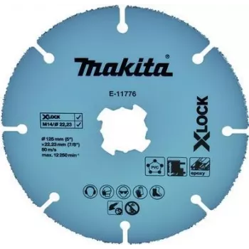 Makita griešanas disks 125 mm, smiltis 40 - varš, PVC, ģipškartons, stikla šķiedra