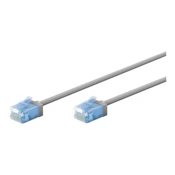Goobay Ultra-Flexible CAT 6A Patch kabelis plāns U/UTP Pelēks - īss spraudnis (74219)