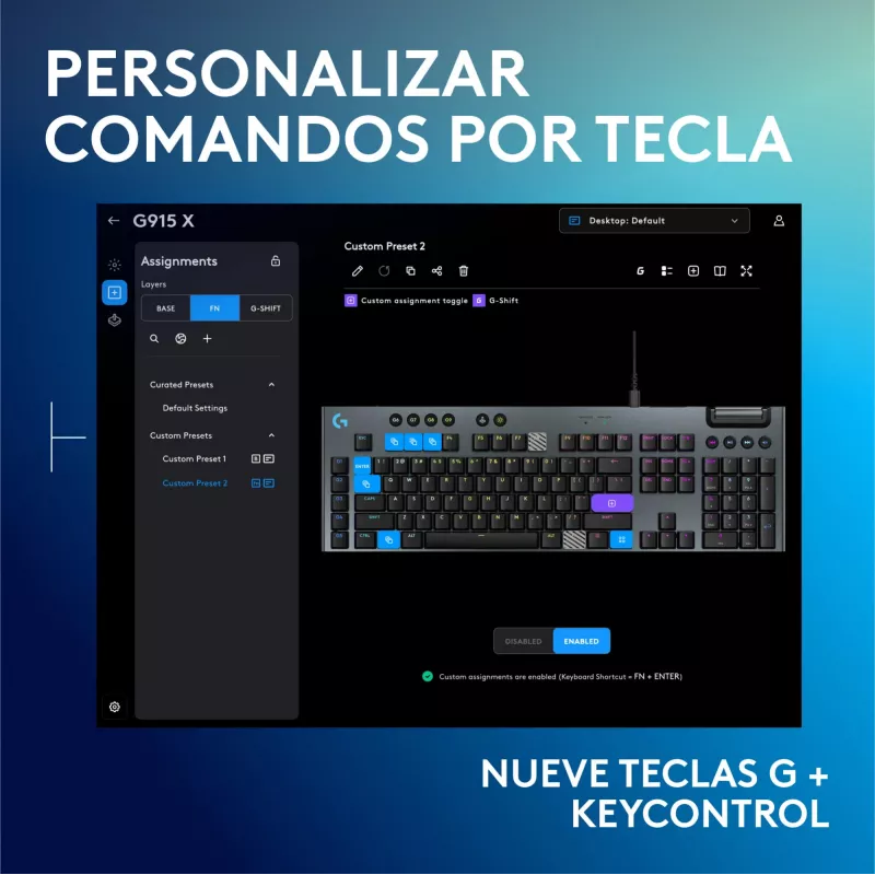Vadu mehāniskā spēļu tastatūra Logitech G915 X Black ar RGB fona apgaismojumu