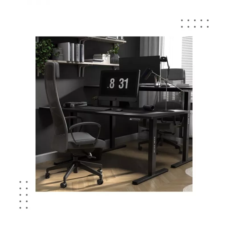 Elektriski regulējams spēļu galds Mark Adler MA-Leader 7.6 Melns — 160×80 cm, 72–118 cm, 70 kg maks.