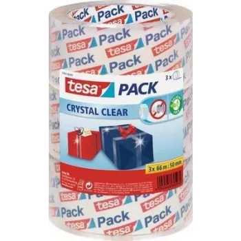Līmlente Tesa Packband 57831-00-01 caurspīdīga, 66 m × 50 mm, 3 ruļļu komplekts