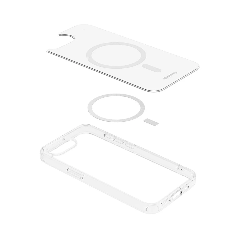 Crong caurspīdīgs MagSafe maciņš iPhone 16e — dzidra aizsargčaula, saderīga ar MagSafe