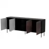 Cama 4D CORTINA kumode 200x40x81 melns/valrieksts