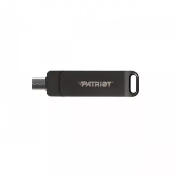USB zibatmiņa PATRIOT Rage R550 512GB 100 MB/S USB A+C Šarnīra dizains (PE512GR550DSAD) Melna