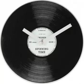 NeXtime klok 5163 Little Spinning Time, Ø20 cm, sienas, melna