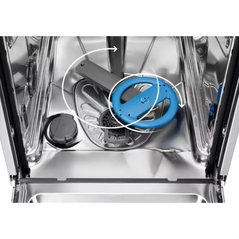 Iebūvējamā trauku mazgājamā mašīna Electrolux EEG63410L, šaurā 45 cm, 10 komplekti, 8 programmas, AirDry, AquaStop